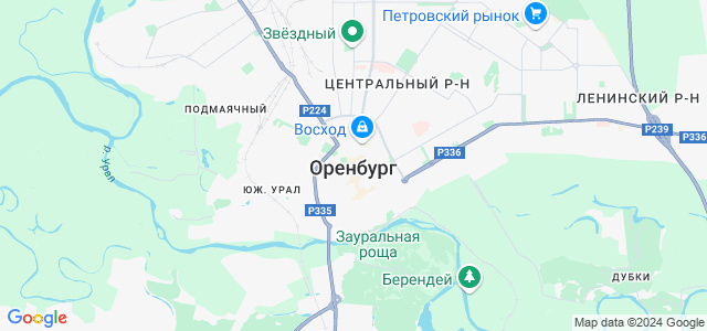 Поселок южный урал оренбург карта