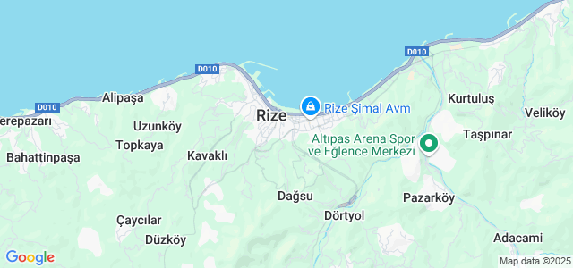 Риза турция карта